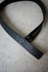 BLACK ZIPPER LEATHER BELT ( PRE ORDER )