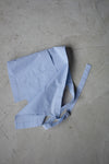 ( WHITE / BLUE STRIPE ) COLLARED HALTER SHIRT VEST WITH WRAP SET