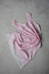 BABY PINK LACE TRIMMED DRESS