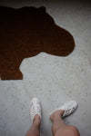 ( WHITE / BLACK ) PREMIUM RAFFIA MULES ( PRE ORDER )
