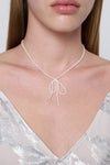 (MONDAY EDITION) PEARL BOW NECKLACE
