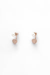 ( MONDAY EDITION ) ￼PEARL AND VALENTINE HEART EARRINGS