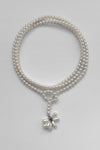 (MONDAY EDITION) PEARL FLOWER TWO-WAY NECKLACE
