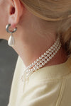 (MONDAY EDITION) PEARL FLOWER TWO-WAY NECKLACE
