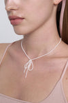 (MONDAY EDITION) PEARL BOW NECKLACE