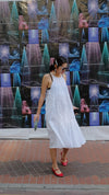 Premium White Mixed Fabrics Dolly Dress