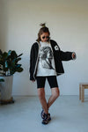 ( GRASS / BLACK ) FLOWER FLEECE JACKET *BEST BUY*